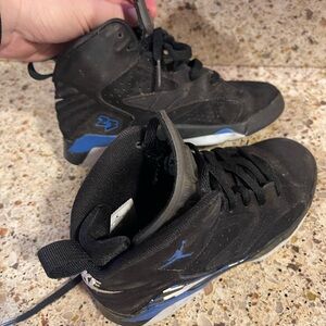 Nike Kids Black and Blue High-Top Sneakers